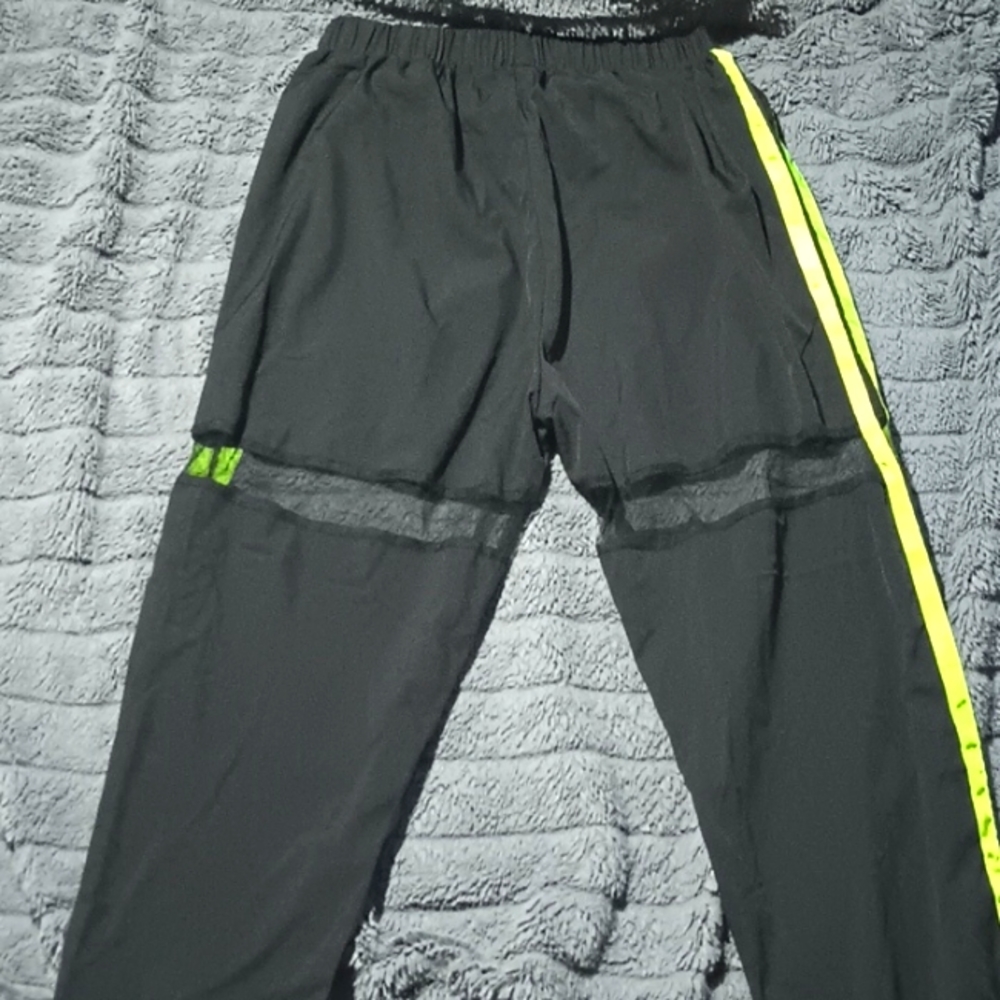 Black and green joggers
